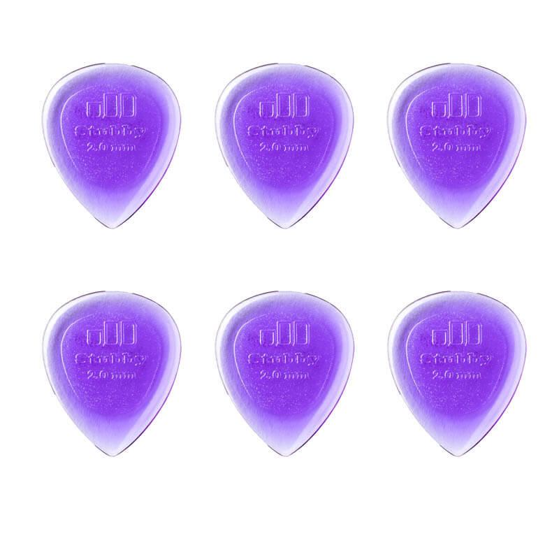 Dunlop Stubby Jazz 2,0 mm plektre (6 stk.)