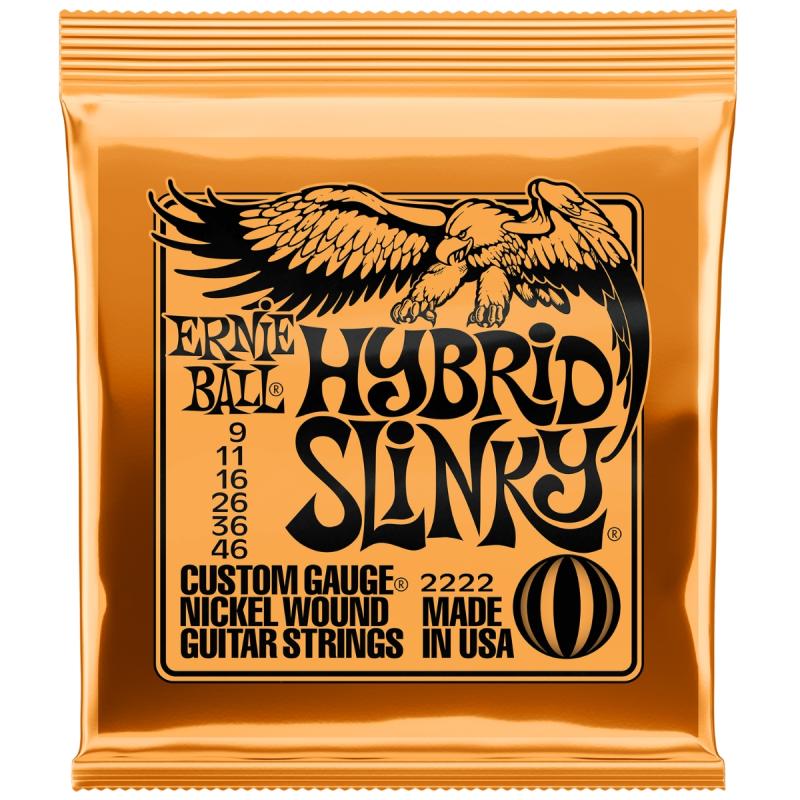 Ernie Ball 2222 Hybrid Slinky Nickel el-guitar-strenge, 009-046