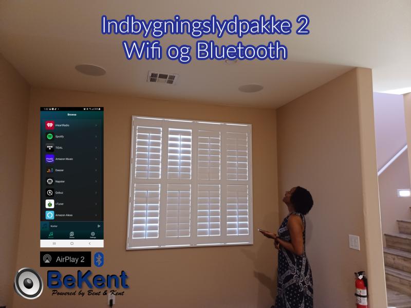 WiFi & Bluetooth Indbygningslydhøjttalere, 2 stk - Klar Lyd, Let Installation