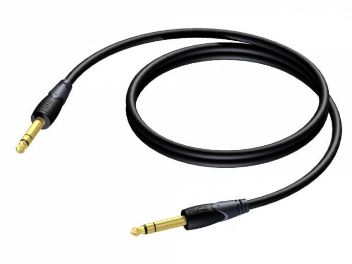 Procab CLA610 - Jack 6,3mm Stereo Han til Han kabel 10 meter