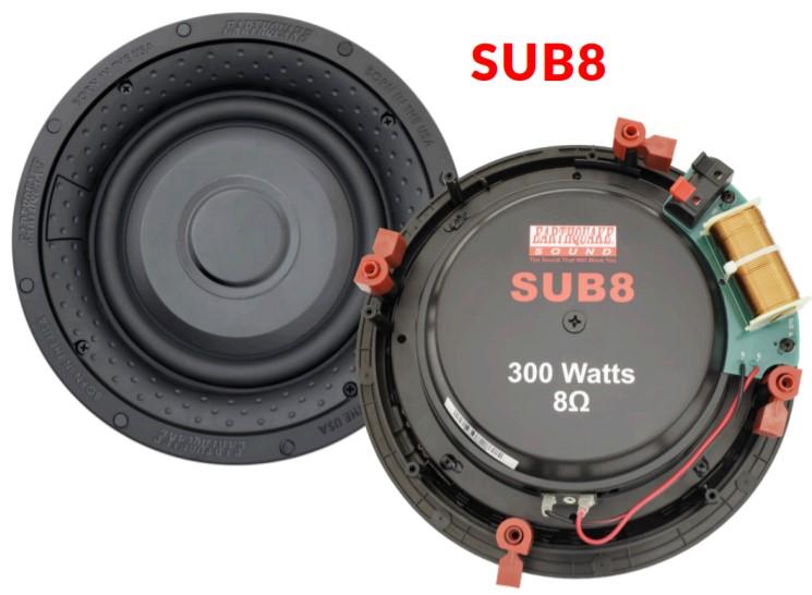 Earthquake SUB-8: Kompakt 8" Subwoofer 300W 8Ohm til Indbygning