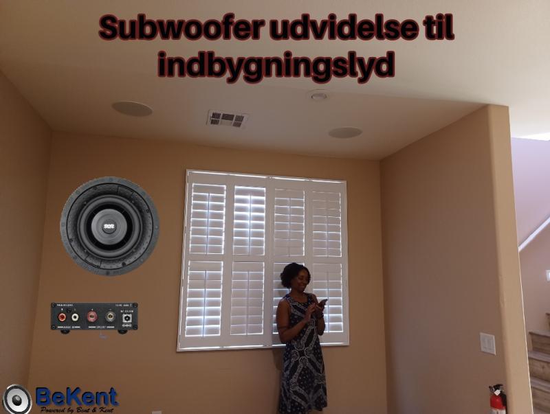 6" Subwoofer med forstærker til loft - Dyb Bas & Nem Installation