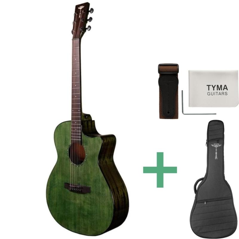 Tyma G-3E CG western-guitar grøn