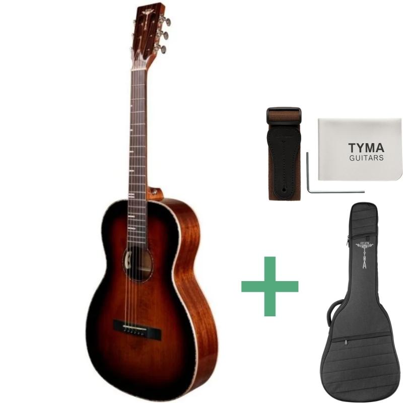 Tyma P18E BRS western-guitar brown sunburst