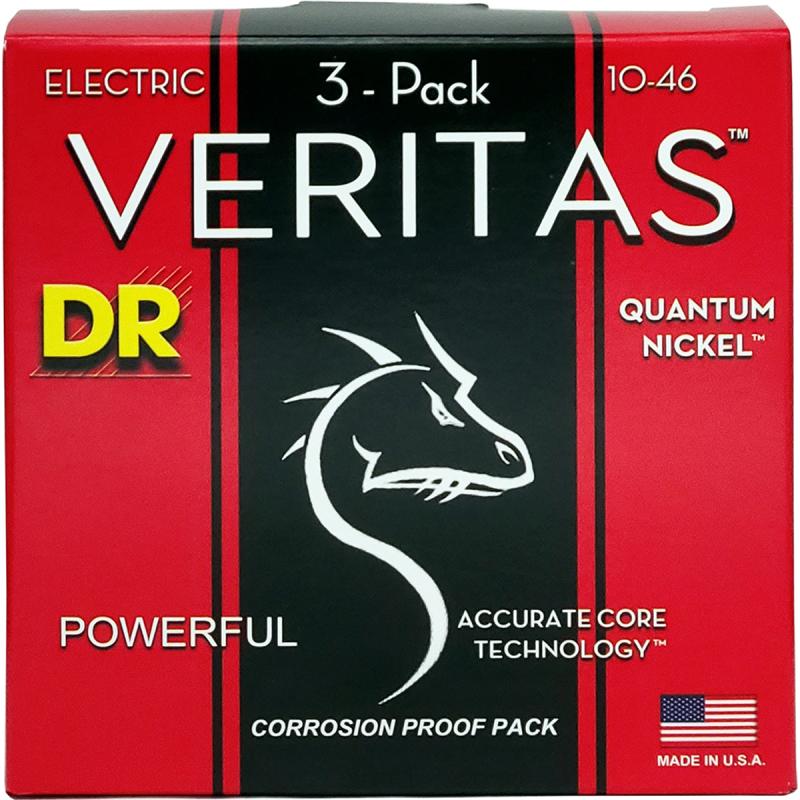DR Strings VTE-10-3PK Veritas el-guitar-strenge, 010-046 (3 sæt)