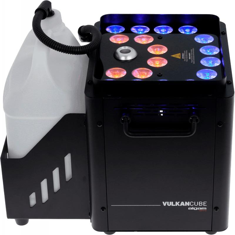 Algam Lighting VULKAN-CUBE Vertikal Røgmaskine med LED lys, DMX og Remote - 1500W
