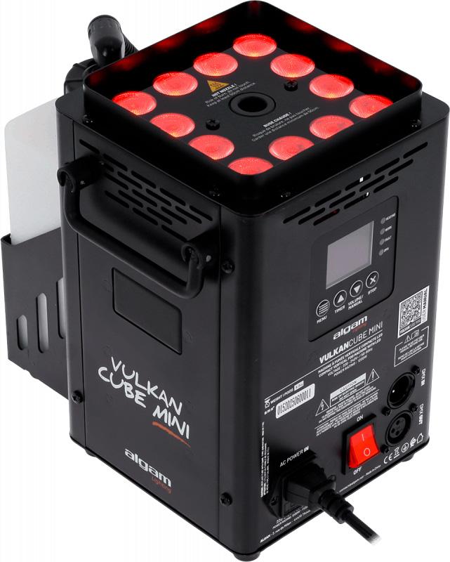 Algam Lighting VULKAN-CUBE-MINI Vertikal Røgmaskine med LED lys, DMX og Remote - 1200W